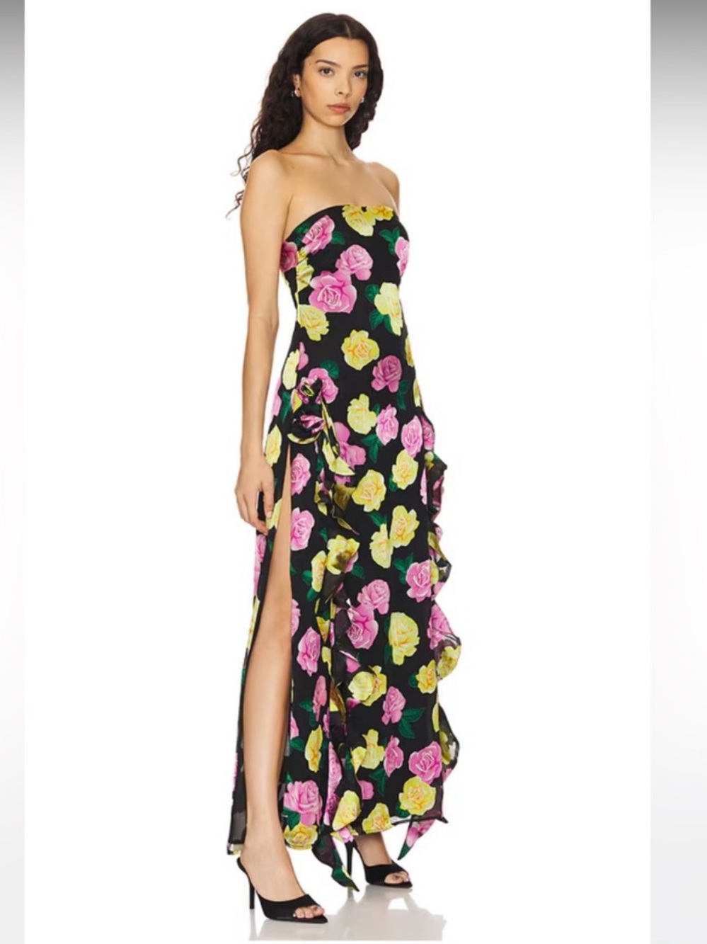For Love & Lemons Madison Strapless Floral Maxi Dress S $330 NEW - Picture 3 of 6